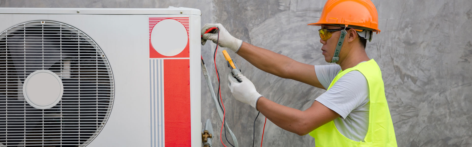 Repairman Checking Air Conditioner